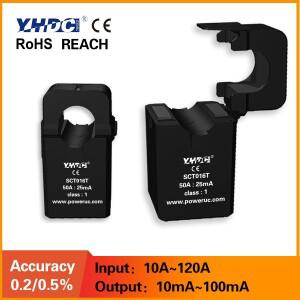 YHDC SCT016T 입력 10A/50A/100A/120A 출력 10mA/50mA/25mA/0.1A/33mA/20mA/60mA/40mA 0.5% 스플릿 코어 전