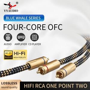 HIFI RCA-2 서브우퍼 케이블 하이 퀄리티 1-2 분배기 Y 수-2 수 오디오 스피커 DVD TV 등용