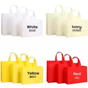 사각 부직포 쇼핑백 가방 소/대 20개 홍보용 선물용품
