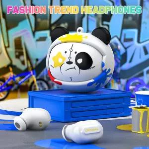 ONIKUMA T20 게임용 이어버드 무선 회전 플립 디자인 헤드폰 HiFi 스테레오 이어폰형 터치 컨트롤 헤드셋마