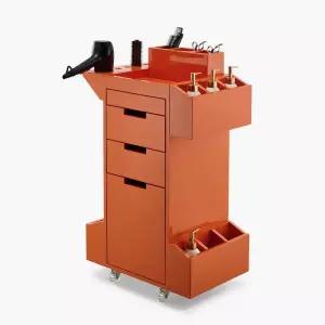 이동식 미용 원목 염색 트레이 서랍 커트 바퀴 선반