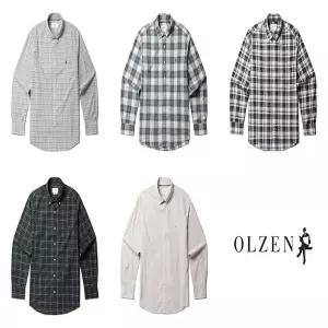 (7) 올젠 (ZOF3WC1304) 클래식 코튼 브러쉬 체크셔츠
