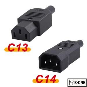 520Pcs C13 C14 3 핀 AC 소켓 IEC 10A 250V 남성 여성 플러그 Rewirable 전원 커넥터 스트레이트 케이블