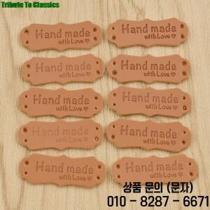 가방용 수제 PU 라벨 태그 바느질 액세서리 인조 가죽 50 개 41x16mm