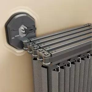 접이식 샤워커튼 욕실 그레이 칸막이방수 샤워부스 3단