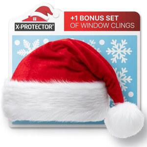 엑스프로텍터 산타 모자 - 성인용 대형 크리스마스 여성용과 남성용 푹신한 레드벨벳 모자!