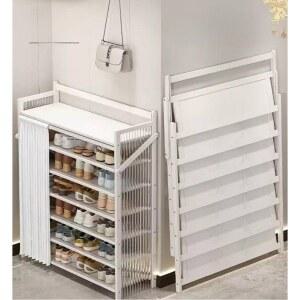 접이식 신발 정리대 선반 옷장 조립식신발장 거치대 사무실 세트 다양한 간단한 슬림 2문