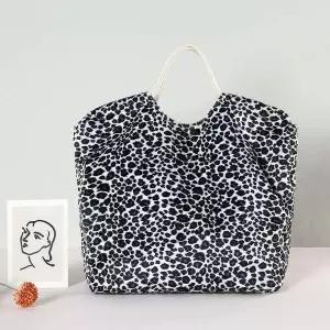 호피무늬 보부상 넉넉한 쇼퍼백 50대 60대 토트가방