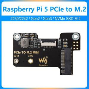라즈베리 Pi5 PCIe to M.2 NVMe SSD 미니 소형 호환 고속 16 핀 링크 2230/2242 지지대 Gen2 및 호환
