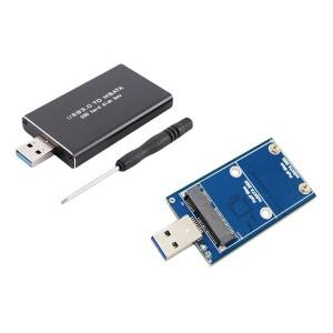 미니 소형 호환 MSATA-USB 3.0 하드 디스크 박스 6Gbps SSD 변환기 어댑터 인클로저 무선 PCI-E(30x30/50 M