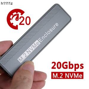 맥북 호환 PC용 고속 SSD 케이스 외장 USB 3.2 2 세대 20Gbps M2 NVMe 인클로저 솔리드 스테이트 드라이브