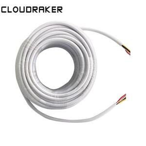 AVVR 4 코어 5-50M 연장 케이블 비디오 도어 폰 초인종 인터콤 시스템용 와이어 구리 라인