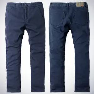 [비브레이커스]남성 기모바지 겨울 치노팬츠 스판 테이퍼드 BB771 네이비