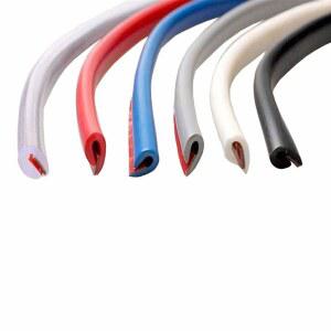 ESSupport 16피트 5M U자형 자동차 도어 몰딩 고무 스크래치 스트립 가장자리 가드 트림 씰 레드