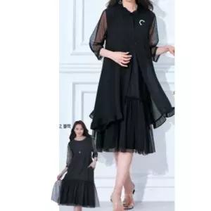 (쇼)빅사이즈시폰롱조끼