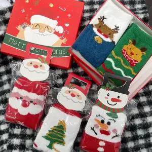 아트박스/갓샵 크리스마스 선물 세트 수면 양말 2종 산타 (1켤레)