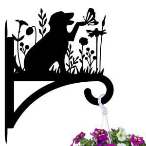 야외 실내 걸이 식물을 위한 피코블루 철제 식물 홀더 고사리 화분, 랜턴, 새 모이통, 바람 차임, 현관, 정원, 가정용 12인치 x 14인치 개 내후성 금속 벽 브래킷 후크(개)