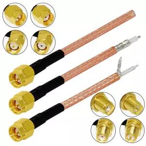 1PC SMA MaleFemaleRP 플러그 잭 RG316 케이블 기타 끝 커넥터 없음노출됨포크 납땜 맞춤형 NEW