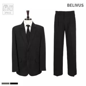 빌리버스 남자 싱글 자켓 블레이저 핀턱 와이드 슬랙스 셋업 BIT184