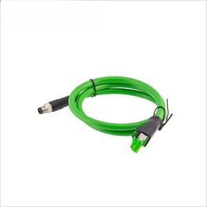 M12 이더넷 케이블 4코어 D 코드 커넥터 8코어 X - RJ45 차폐 M8 항공 플러그