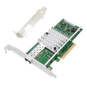 10Gb 이더넷 통합 서버 1x SFP+ 포트 네트워크 카드(NIC) PCIEX8 호환 인텔 X520-DA1 82599EN 칩 지원 Windows 7 /8 /10 /Visa, Server /Linux / VMware