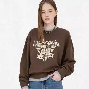 [게스] 진 여성 그래픽 쭈리 크롭 맨투맨OP4K5432 2502776