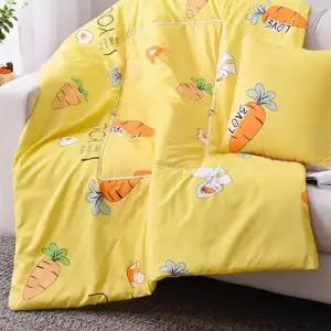 사무실 쿠션 이불 다용도 캠핑 무릎 휴대용 쿠션 이불 담요 여행 캠핑용 아동용 카시트 겸용