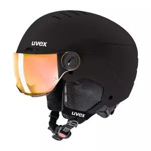 [키즈봉봉](강남점)[UVEX/우벡스] 주니어스키헬멧_로켓 주니어 바이저 올 블랙 매트 라이트미러 레드 (S2)