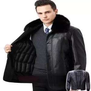 남자 밍크코트 가죽 자켓 반코트 퍼 겨울