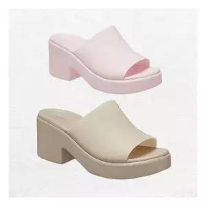 [크록스][ 본사] 클래식 브루클린 프로스트 슬라이드 힐 210981