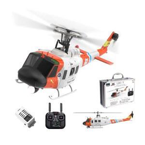 영그다이 1/34 스케일 F07S UH-1 휴이 헬리콥터, 2.4G 6CH 브러시리스 다이렉트 드라이브 6G 플라이바리스 RC 헬리콥터 모델, 고도 유지를 위한 GPS 위치 지정 기능 포함