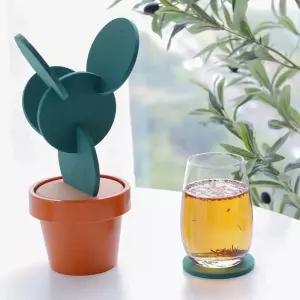 선인장 화분 티코스터컵받침 받침대 홀더 귀여운 인테리어 소품 플라스틱 다용도