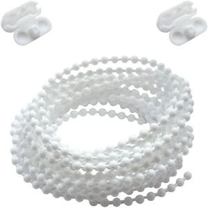 비드 샵 롤러 블라인드 및 로마 그늘 블라인드 페르시 4.5mm / No. 10 체인 코드 흰색 플라스틱 5m