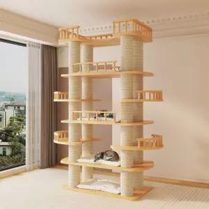 캣타워 대형 다묘 고급 고양이 원목 가구 튼튼한 스크래쳐