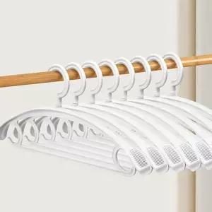 고품질 라운드 WIDE 프리미엄 옷걸이 5P세트 어깨뿔방지 (WFFXLLS)