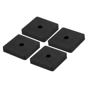 패티킬 고무 방진 패드 구멍이 1.97인치 x 0.4인치인 4개의 사각 진동 차단 매트 HVAC 에어컨 에어컨용