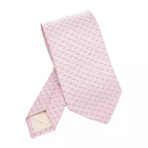 페라가모 마이크로 패턴 내로우 실크 넥타이 351256784231 005