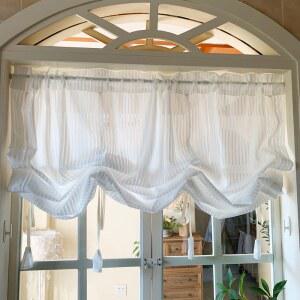 심플 블라인드 스트라이프 리프팅 커튼 로마 투광성 거즈 차단