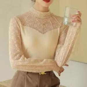 [하프클럽/]플로럴프린트 프릴레이스 세미터틀 목폴라 라이트웨이트 프리