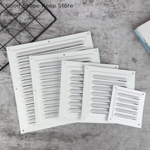 1개 100-250mm 알루미늄 합금 에어벤트 사각형 난방 냉각 통풍구 플레이트 그릴 에어 시스템 네트 커버 스