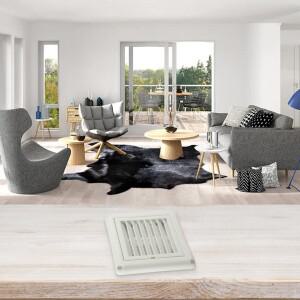 외부 크기 150mm X 외벽 환기구 4인치 커버 루버 디자인 세련된 ABS 플라스틱