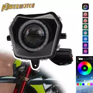 오토바이 LED 헤드라이트 HD 상향등하향등 엔젤아이 앱 제어 판틱 XE XM 50 XEF 125 250 XMF 125 2021-2022