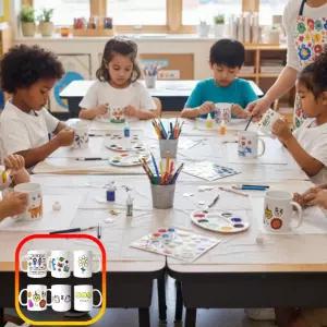 물전사 타투 나만의 머그컵 만들기 20개  DIY키트 노오븐 노베이크 학교미술체험교재 미술학원