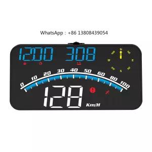 HUD 스마트 게이지 블루 자동 GPS 헤드 업 디스플레이 USB 자동차 HUD G10 프로젝터 속도계 나침반 보안 알