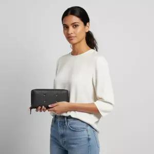 메종 마르지엘라 집 어라운드 컨티넨탈 지갑 - 블랙  S56UI0110P4455T8013