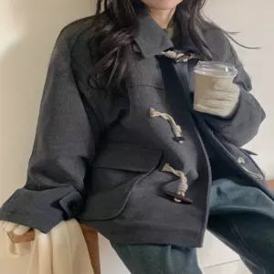 주크아 하프 더플 코트 85536 빅사이즈 여성의류