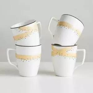 화이트 LI16XR18 도자기 머그 컵 4p 도자기찻잔 선물용머그컵 도자기컵세트