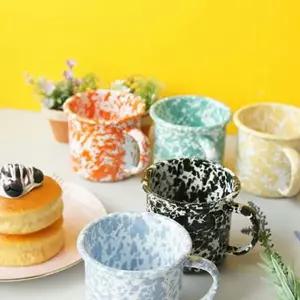 내구성좋은 VZ07QB08 법랑소재 켄타로 마블링 머그컵 1P