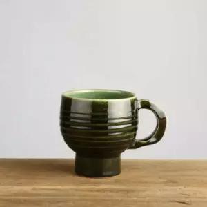 이천도자기 VF76CY37 수공방 투톤 오리베 라인 머그컵 9.5cm