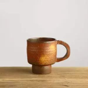 이천도자기 JA95WW39 수공방 브라운 노을라인 머그컵 9.5cm
